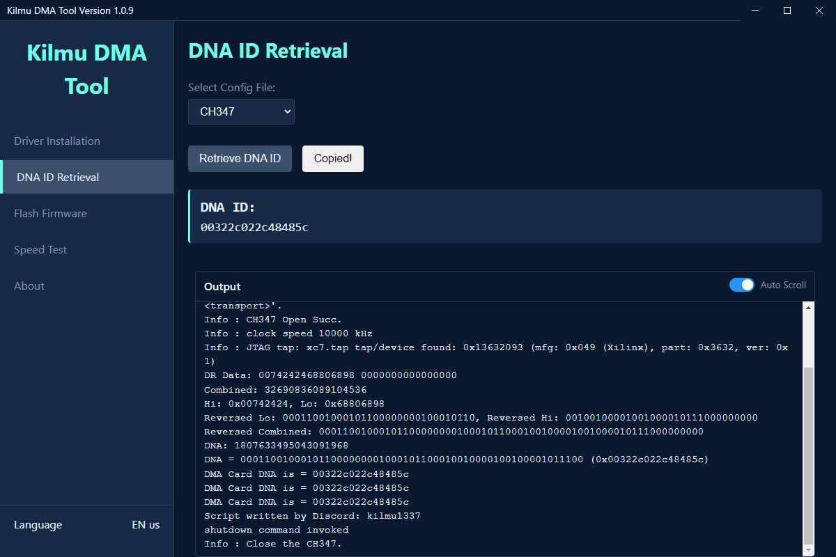 DMA Tool Screenshot