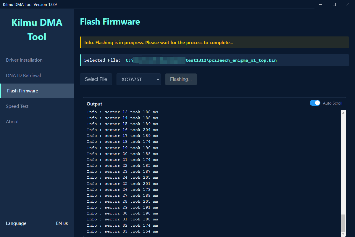 DMA Tool Additional Screenshot